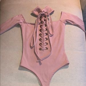 Bodysuit with built in choker
